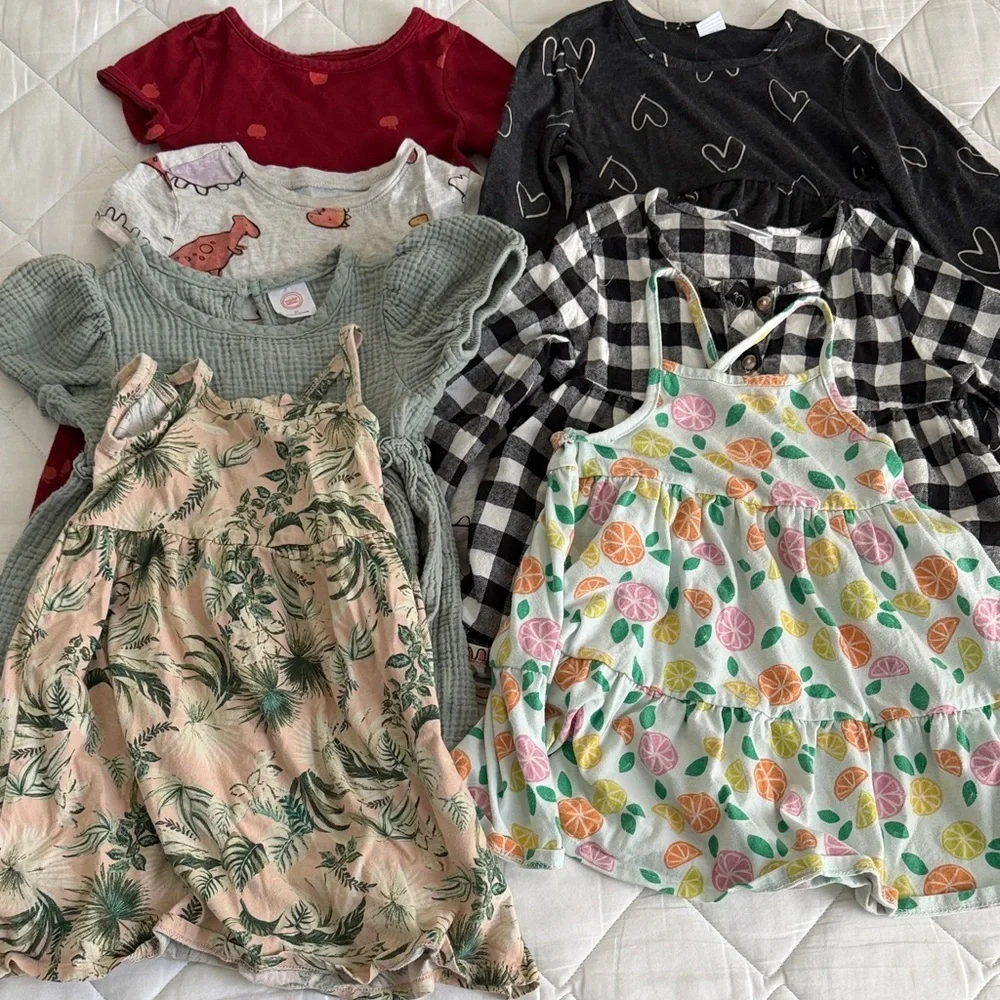 Old Navy Kids Dress Set - Red, Black, Green, Cream
